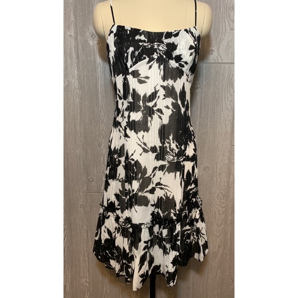 LOFT Dresses & Skirts - LOFT Black & White Cotton Sundress Dress 8